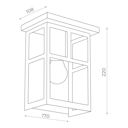 SL079.401.01 Светильник уличный настенный ST-Luce Темный кофе/Прозрачное кракелированное стекло E27 GLAZGO фото 7