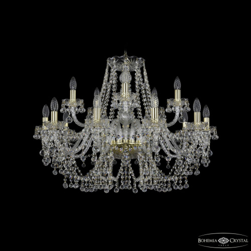 Люстра хрустальная 1409/10+5/300 G Люстра хрустальная 1409/10+5/300 G