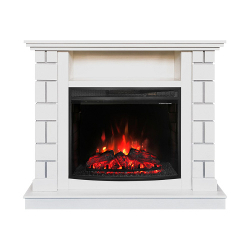 Электрокамин RealFlame Edward WT молочный с очагом Evrika 25,5 LED фото 2 Электрокамин RealFlame Edward WT молочный с очагом Evrika 25,5 LED фото 2