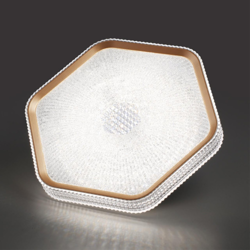 7746/48L PIKO LED SN 000 Светильник металл/пластик/прозрачный/золотистый LED 48Вт 3000-4000-6000K 425х385 IP20 пульт ДУ SPARKS фото 2 7746/48L PIKO LED SN 000 Светильник металл/пластик/прозрачный/золотистый LED 48Вт 3000-4000-6000K 425х385 IP20 пульт ДУ SPARKS фото 2