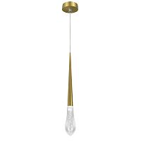 807003-4 Подвес PUNTO MINI с декоративной насадкой (капля) (807003+807000-4) LED 4W 282LM 24G ЛАТУНЬ 3CCT 3000/4000/6000K