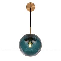 Подвесной светильник Cloyd BRINN-A P1 / Ø20 см - латунь - синий (арт.11422)