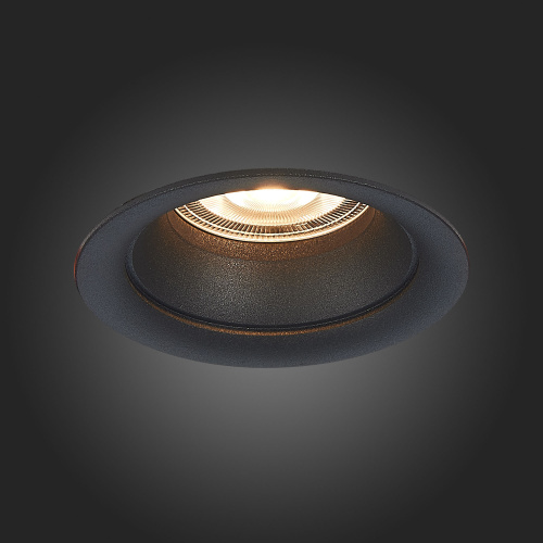 ST200.408.01 Св-к встр. Черный GU10 1*50W  D89xH40 220V Без ламп Встраиваемые светильники фото 3