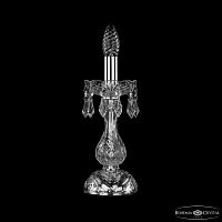 Настольная лампа хрустальная 1403L/1-27 Ni Bohemia Ivele Crystal (Богемия Ивеле Кристалл)