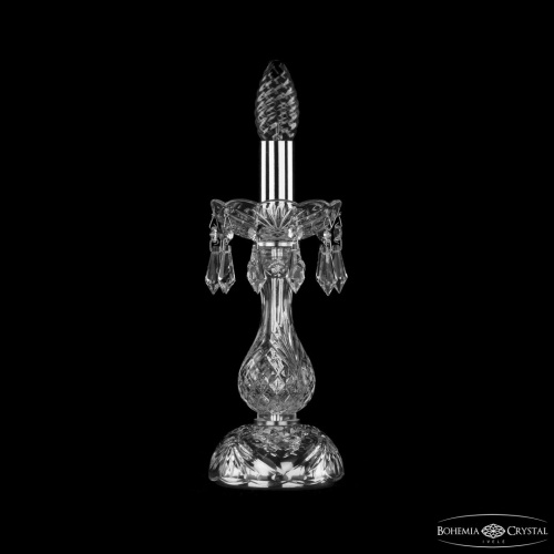 Настольная лампа хрустальная 1403L/1-27 Ni Bohemia Ivele Crystal (Богемия Ивеле Кристалл)