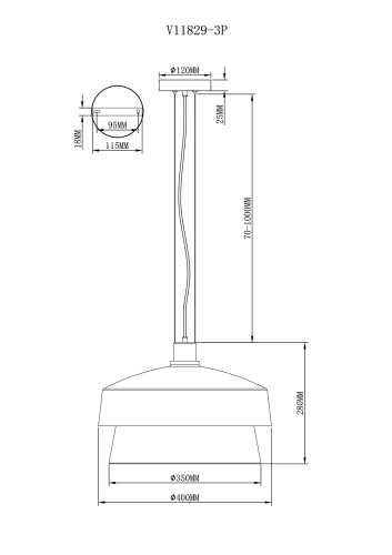 Светильник подвесной Moderli V11829-3P Takoma фото 2 Светильник подвесной Moderli V11829-3P Takoma фото 2