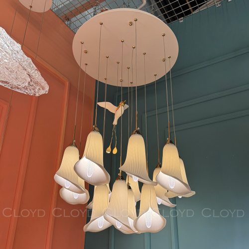 Люстра Cloyd OSANNA C13 / Ø60 см - керамика - белый (арт.11889) фото 4