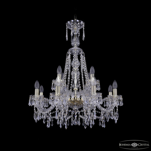 Люстра хрустальная 1403/8+4/240/XL-80 G Люстра хрустальная 1403/8+4/240/XL-80 G