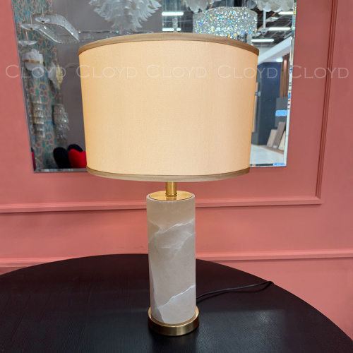 Настольная лампа Cloyd PARMENID T1 / выс. 62 см - алебастр - латунь (арт.30194) фото 4