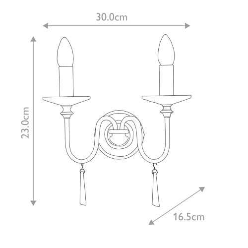 Бра Elstead Interior, Арт. FP2-POL-NICKEL фото 2