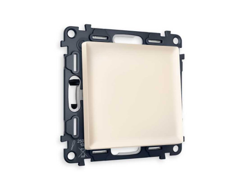 Комплект механизма 1-кл проходного выключателя AMBRELLA VOLT ALFA Бежевый матовый QUANT (AP3210, VM105) MA321020