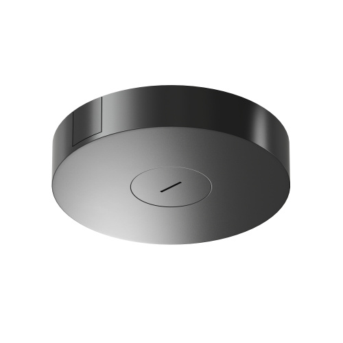 TR5511-BK Накладное основание с возможностью размещения блока питания и подачи питания треку-ремню Belty, серия Base, D260*H50мм, IP20, черный, алюминий фото 4