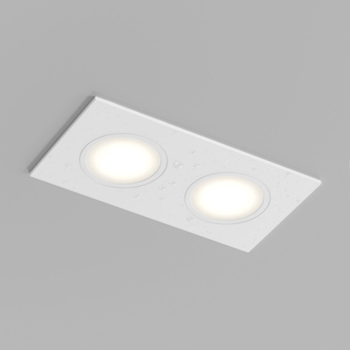Встраиваемый влагозащищенный светильник PORT, 2?15 Вт макс., LED, GU5.3, IP65, корпус из полимера, цвет белый фото 6