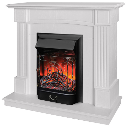 Каминокомплект ANDREA/АЛЬФА Беленый дуб с очагом Электроочаг MAJESTIC LUX RC/МАДЖЕСТИК С ПУЛЬТОМ фото 2