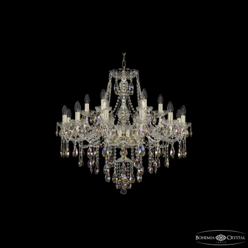 Люстра хрустальная 1415/12+6/300 G K801 Люстра хрустальная 1415/12+6/300 G K801