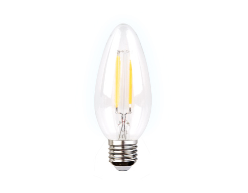 Светодиодная лампа филамент свеча C37 E27 6Вт 4200K 270° Светодиодная лампа филамент свеча C37 E27 6Вт 4200K 270°