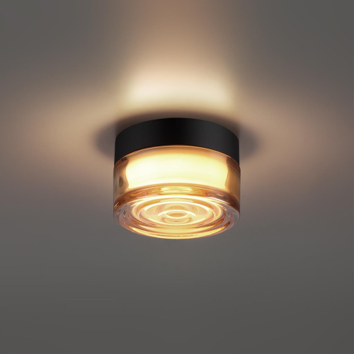 7158/6CL HIGHTECH ODL26 493 Настенно-потолочный светильник черный/янтарный/стекло/поликарбонат IP65 LED 6W 410Лм 2200/2700/3000K 120° 220-240V RONDA фото 4 7158/6CL HIGHTECH ODL26 493 Настенно-потолочный светильник черный/янтарный/стекло/поликарбонат IP65 LED 6W 410Лм 2200/2700/3000K 120° 220-240V RONDA фото 4