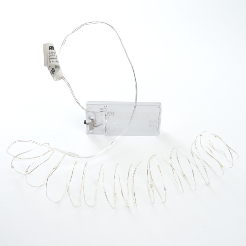 Светодиодная гирлянда Feron CL570 линейная Роса, мультиколор, 2м + 0.5м, с питанием от батареек, прозрачный шнур фото 2