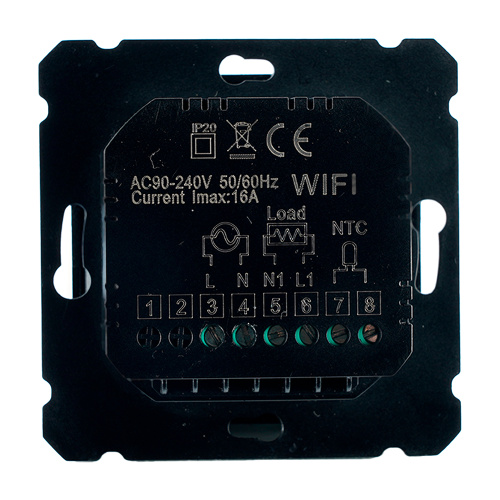 Терморегулятор Wi-Fi (механизм), STEKKER, 250В, 3500Вт, серия Катрин, GLS00-7119-05, черный фото 6