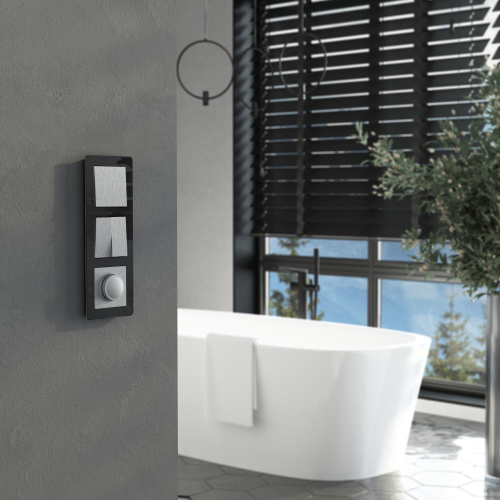 Выключатель одноклавишный cеребряный рифленый W1110009 фото 3