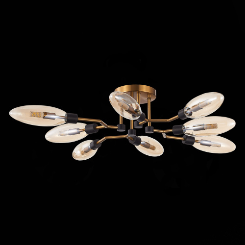 SL1174.302.08 Люстра потолочная ST-Luce Латунь/Коньячный G9 8*5W DESIMA фото 5