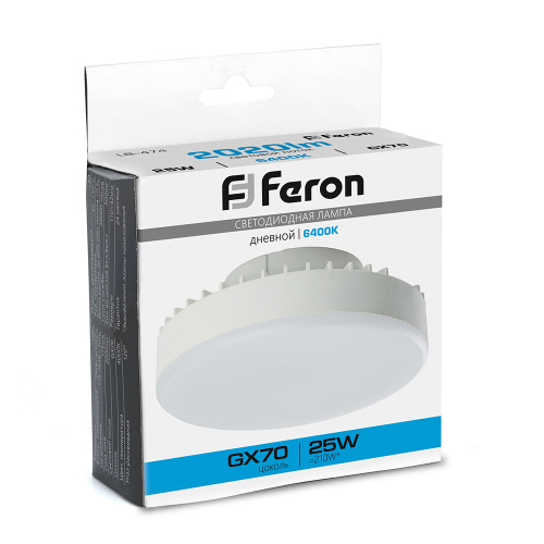 Лампа светодиодная Feron LB-474 GX70 25W 175-265V 6400K фото 2