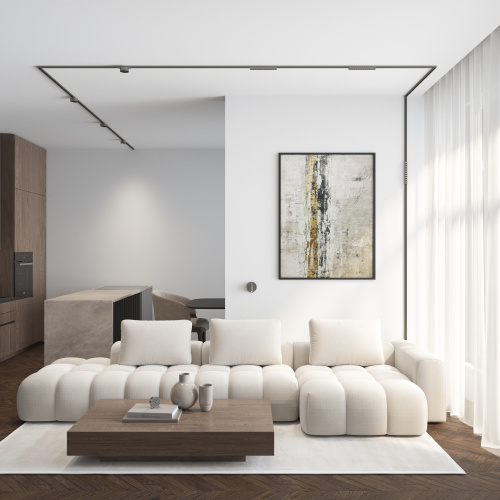 DK5772-DN Светильник для трека SHINE GRILL со светодиодом, D74*H28, 48V DC, 6W, RA?90, 3000K, IP20, темный никель, алюминий фото 2