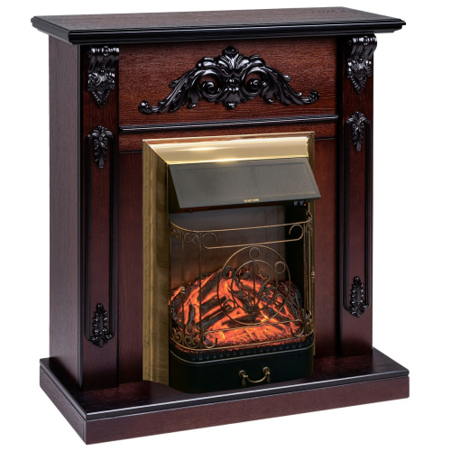 Электрокамин RealFlame Anita AO античный дуб с очагом Majestic Lux Brass фото 2