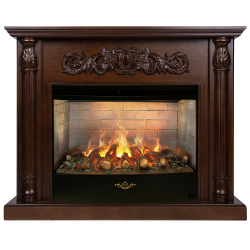 Каминокомплект SALFORD/ОЛИВА Светлый орех с очагом Электроочаг FIRESTAR/ФАЕРСТАР 33