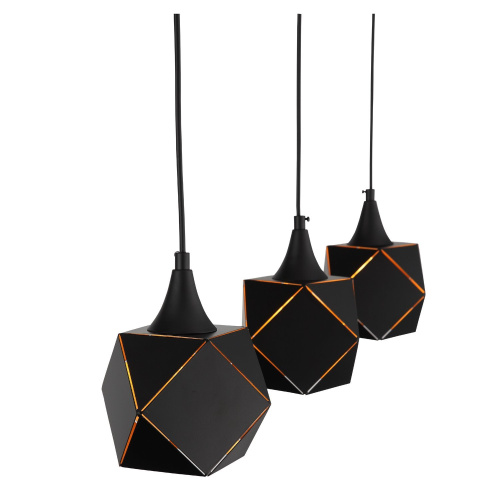 SL258.403.03 Люстра подвесная ST-Luce Черный/Черный, Золото E14 3*40W ENIGMA фото 2