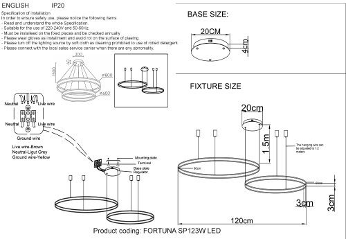 Crystal Lux Люстра Crystal Lux FORTUNA SP123W LED BLACK фото 2 Crystal Lux Люстра Crystal Lux FORTUNA SP123W LED BLACK фото 2