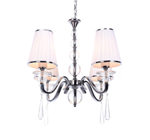 Хрустальная подвесная люстра Lumina Deco Federrica LDP 1158-4 WT Хрустальная подвесная люстра Lumina Deco Federrica LDP 1158-4 WT