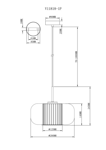 Светильник подвесной Moderli V11818-1P Ember фото 2