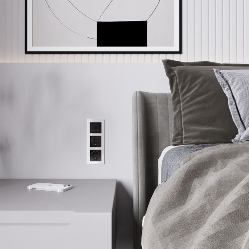 Выключатель одноклавишный (черный акрил) W1110048 фото 2