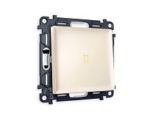 Комплект механизма 1-кл выключателя AMBRELLA VOLT с подсветкой 3200K ALFA Бежевый матовый QUANT (AP3220, VM101, G11Y) MA322010