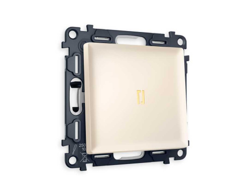 Комплект механизма 1-кл выключателя AMBRELLA VOLT с подсветкой 3200K ALFA Бежевый матовый QUANT (AP3220, VM101, G11Y) MA322010 Комплект механизма 1-кл выключателя AMBRELLA VOLT с подсветкой 3200K ALFA Бежевый матовый QUANT (AP3220, VM101, G11Y) MA322010