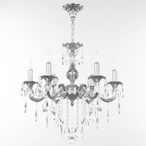Люстра с хрустальными подвесками AL79101/6/175 B Ni Bohemia Ivele Crystal (Богемия Ивеле Кристалл) фото 4