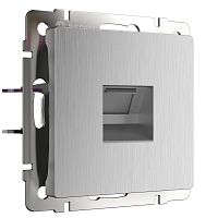 Розетка Ethernet RJ-45 cеребряный рифленый W1181009