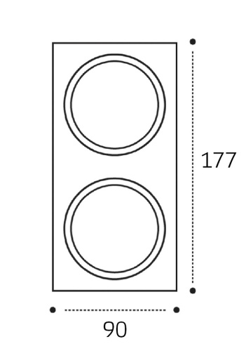 IT08-8038 рамка для встраиваемого светильника (IT08-8038 black) фото 4