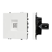 Механизм компьютерной розетки Arlight SCT-NOBE-MPC1-SFPL-WH (RJ-45, CAT6) 054304