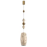 5444/1 PENDANT ODL_EX26 031 бежевый/античная бронза/металл/керамика Подвес E27 1*40W KARELIA