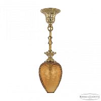Подвесной светильник бронзовый с хрусталём 7003P/12 G Amber/H-1C