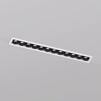 DK2515-WB Встраиваемый светильник SPACE со светодиодом L240mm 220V 20W 38° 4000К IP20 белый/черный алюминий