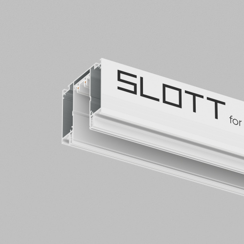TR2014-WH Профиль-трек SLOTT for DENKIRS SMART, для натяжных потолков, 2 м, алюминий, белый TR2014-WH Профиль-трек SLOTT for DENKIRS SMART, для натяжных потолков, 2 м, алюминий, белый