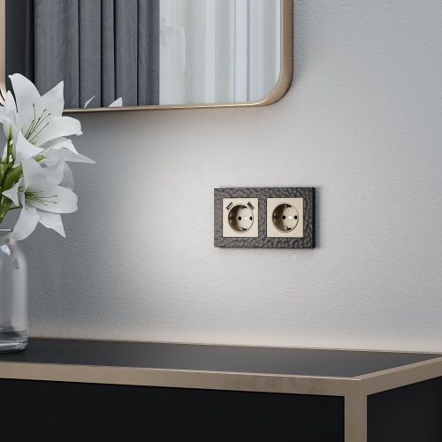 Розетка с заземлением (шампань) W1171011 фото 5 Розетка с заземлением (шампань) W1171011 фото 5