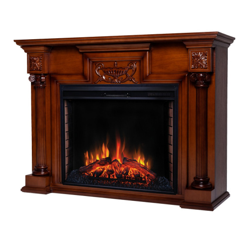 Каминокомплект LONDON/ЛОНДОН Светлый орех с очагом Электроочаг EPSILON/ЭПСИЛОН 33 фото 2