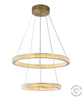 Люстра с кольцами подвесная бронза LED 126Вт D40+60см Zortes GRACE ZRS.30220.126