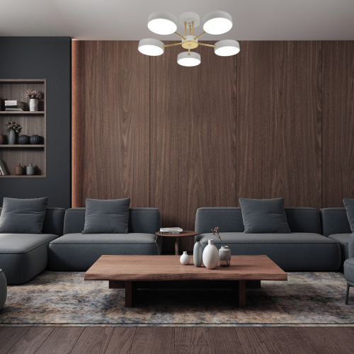 Светильник на штанге Escada 10262/5 LED*64W White/Gold фото 2 Светильник на штанге Escada 10262/5 LED*64W White/Gold фото 2