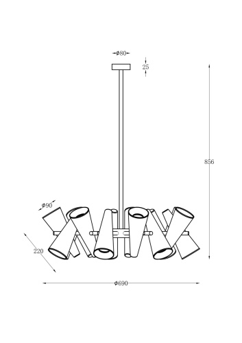 Подвесной светильник Maytoni MOD095PL-14BS фото 5 Подвесной светильник Maytoni MOD095PL-14BS фото 5