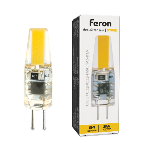 Лампа светодиодная Feron LB-423 G4 3W 230V 2700K Лампа светодиодная Feron LB-423 G4 3W 230V 2700K